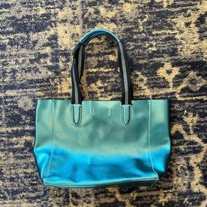 COACH blue tote bag